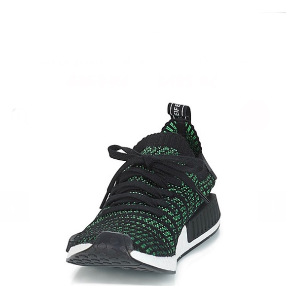 New ADIDAS NMD_R1 STLT PK BLACK NOBLE GREEN BOLD Men Sz 9 - Picture 4 of 10
